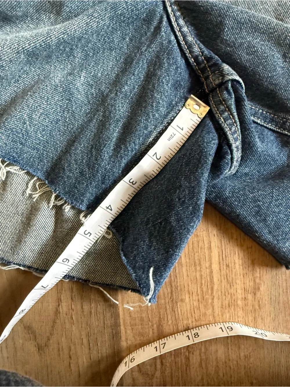Old Navy Curvy High-Waisted Baggy Jean Cut-Off Shorts -- 5-inch inseam